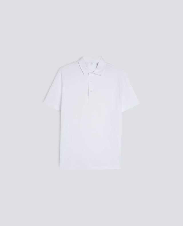 POLO IN JERSEY DI COTONE - BIANCO
