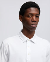 Polo In Jersey Di Cotone Bianco