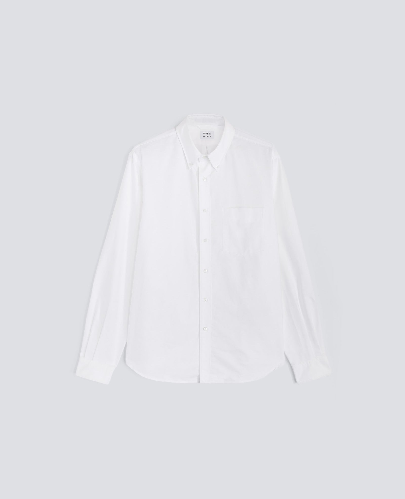 Camicia In Cotone Oxford Con Collo Button Down Bianco
