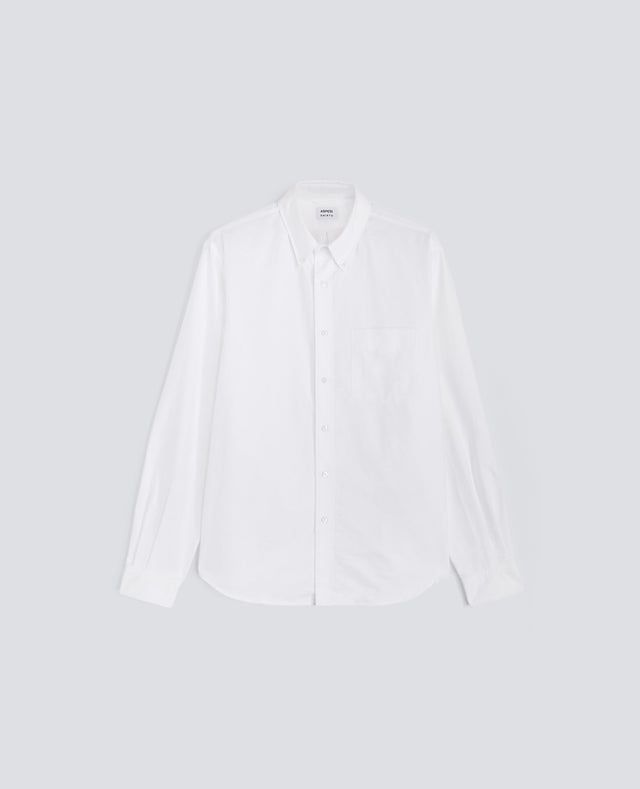 CAMICIA IN COTONE OXFORD CON COLLO BUTTON DOWN - BIANCO