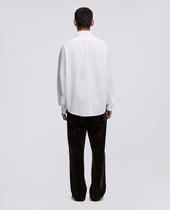 Camicia In Cotone Oxford Con Collo Button Down Bianco