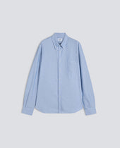 CAMICIA IN COTONE OXFORD CON COLLO BUTTON DOWN - AZZURRO