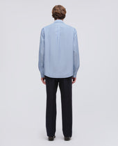 Camicia In Cotone Oxford Con Collo Button Down Azzurro