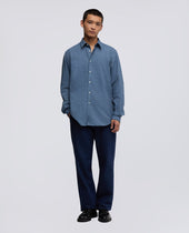 Camicia Comma In Flanella Azzurro