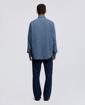 Camicia Comma In Flanella Azzurro