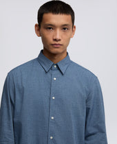 Camicia Comma In Flanella Azzurro