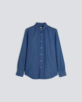 CAMICIA VIC IN TWILL DI COTONE ORGANICO - DENIM