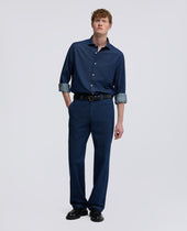 Camicia Vic In Micro Twill Di Chambray Medio
