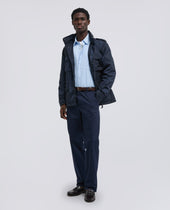 Camicia Classica In Cotone Con Taschino Azzurro