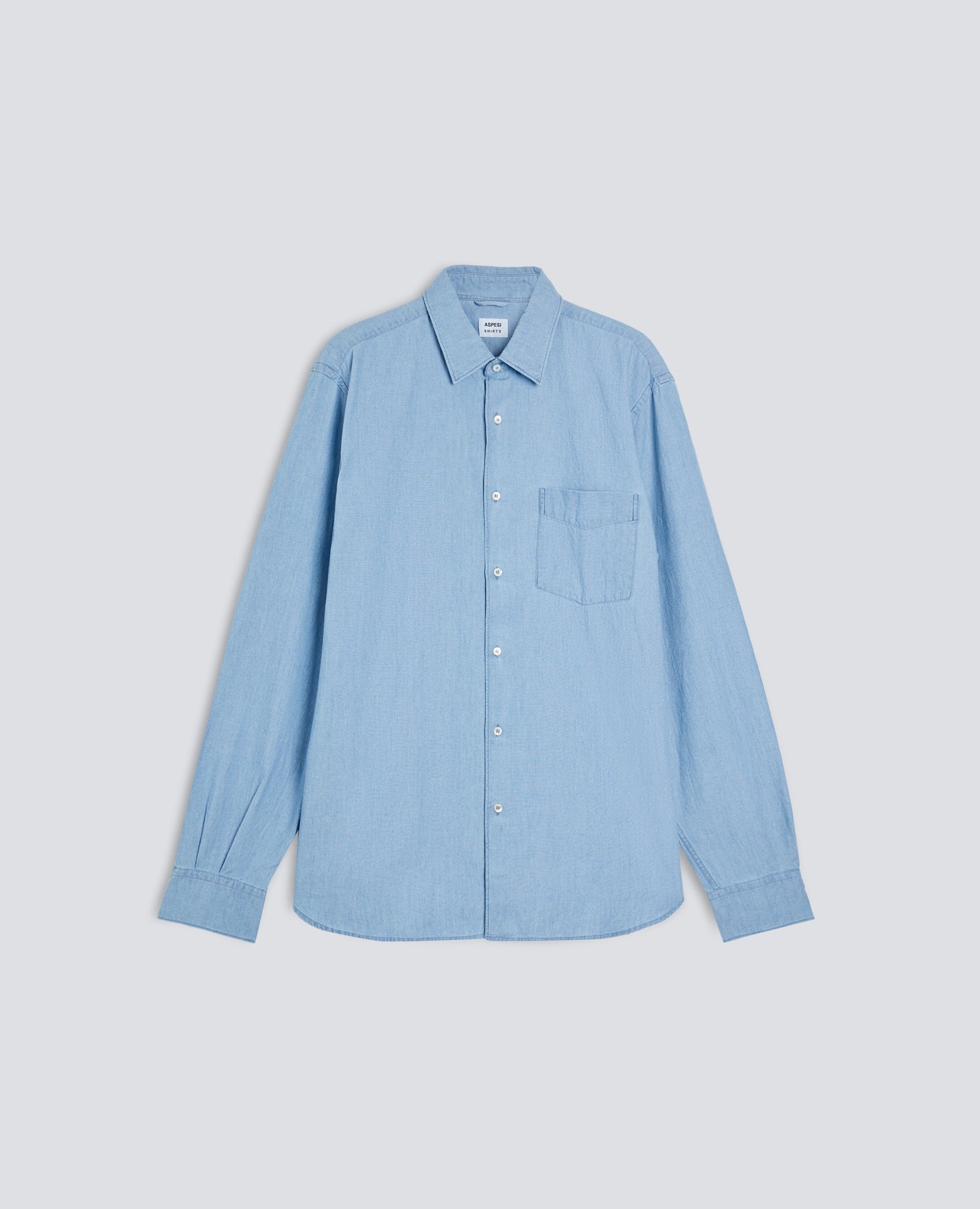 Camicia In Chambray Di Cotone Giapponese Chiaro