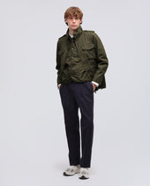 Mini Field Jacket In Gabardina Di Cotone Militare