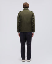 Mini Field Jacket In Gabardina Di Cotone Militare