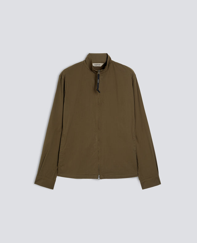 GIUBBOTTO KONG IN POPELINE DI COTONE NYLON STRETCH - MILITARE