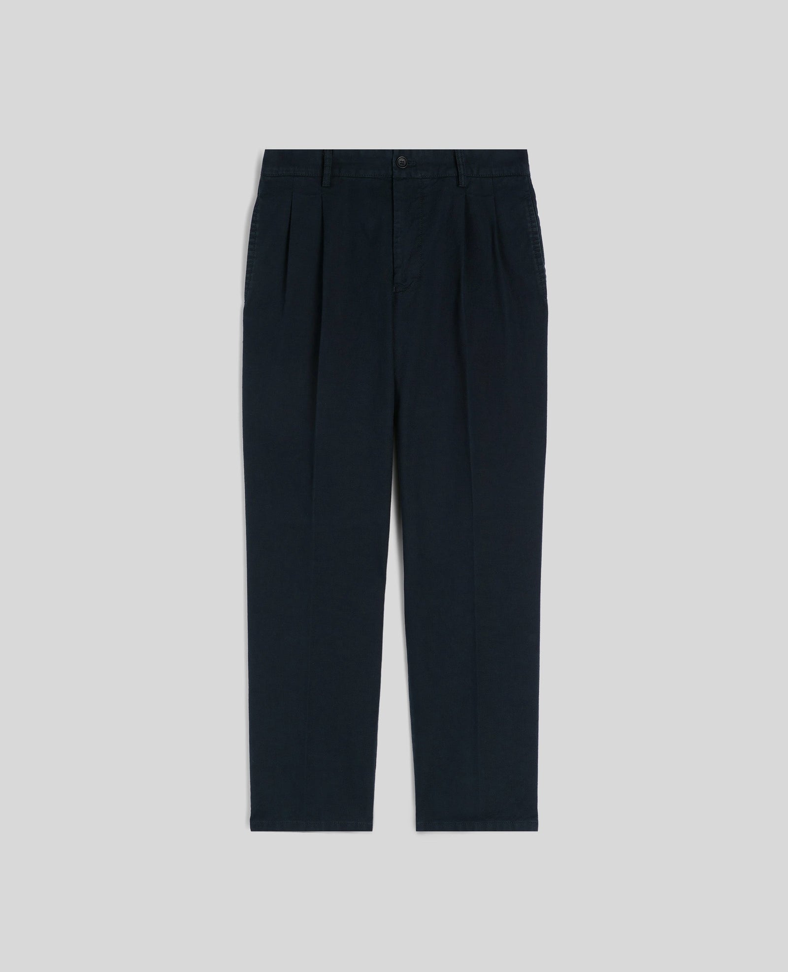 Pantalone Slim Banana In Gabardina Di Cotone