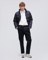 Pantalone Slim Banana In Gabardina Di Cotone