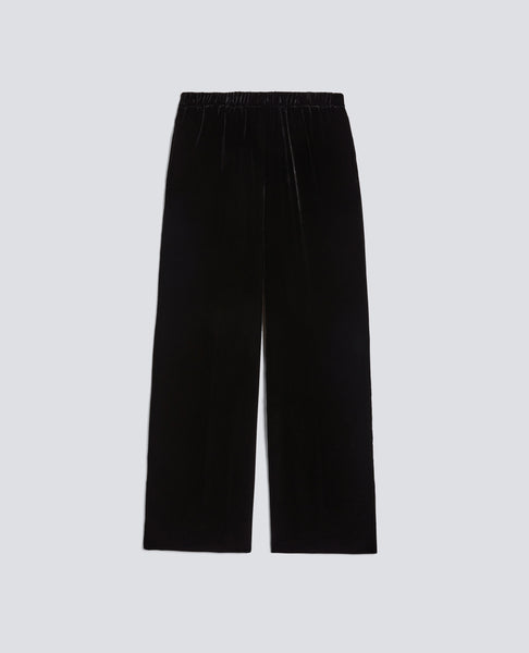 WIDE TROUSERS IN SMOOTH VELVET