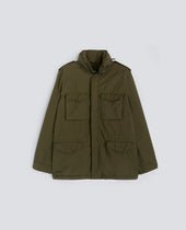 FIELD JACKET NEW CAMP IN NYLON TINTO CAPO - MILITARE