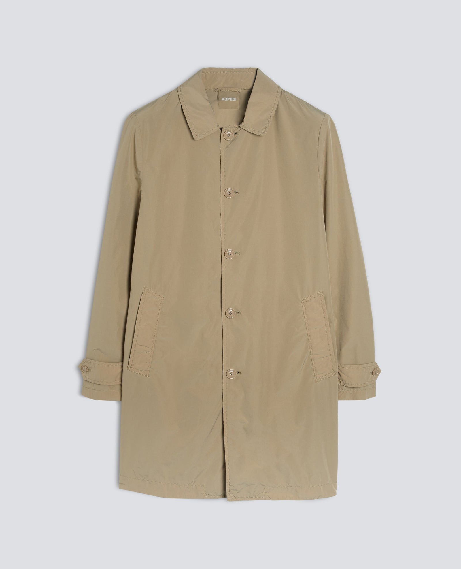 Impermeabile In Poliestere E Nylon Compatto Beige