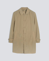 IMPERMEABILE IN POLIESTERE E NYLON COMPATTO - BEIGE