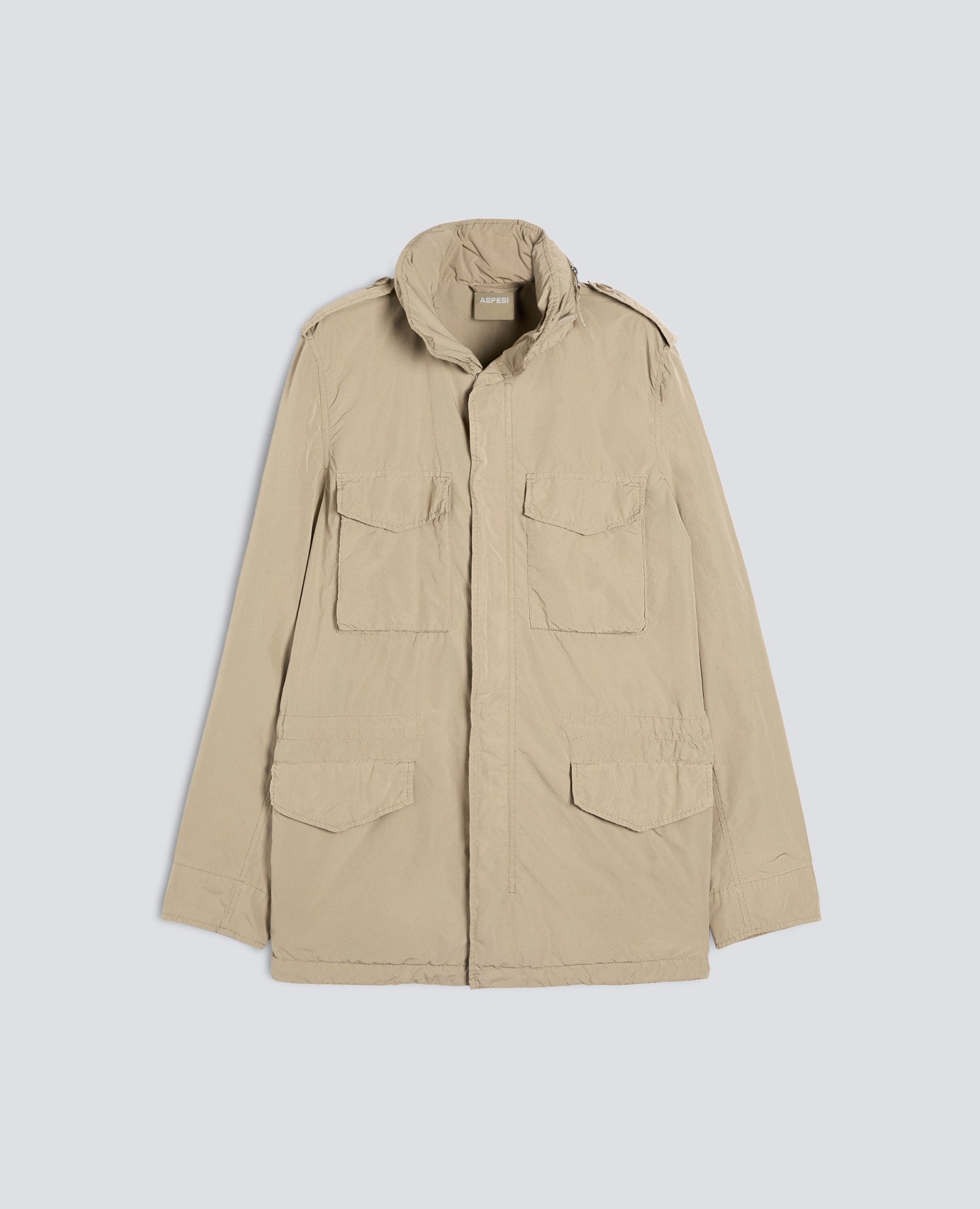 Giubbotto 65 Replica In Poliestere E Nylon Compatto Beige
