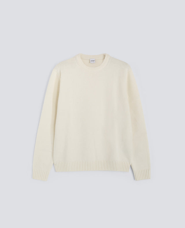MAGLIA GIROCOLLO IN MISTO LANA - NATURALE