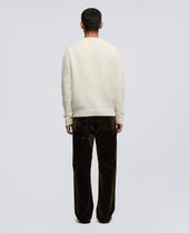 Maglia Girocollo In Misto Lana Naturale