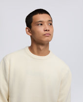 Maglia Girocollo In Misto Lana Naturale