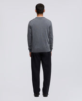Maglia Girocollo In Lana Rasata Grigio