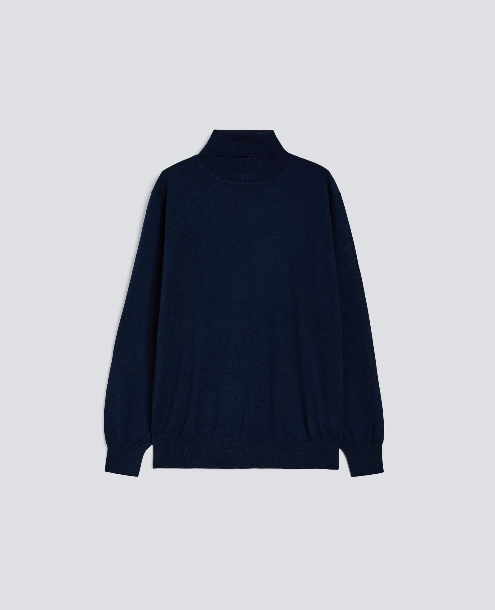 Maglia Dolcevita In Lana Merino Blu