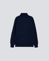 MAGLIA DOLCEVITA IN LANA MERINO - BLU