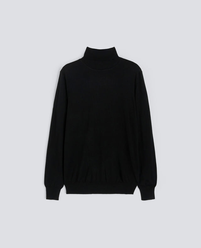 MAGLIA DOLCEVITA IN LANA MERINO - NERO