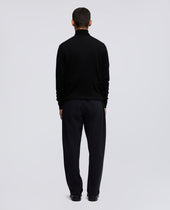 Maglia Dolcevita In Lana Merino Nero