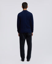 Polo A Maniche Lunghe Blu