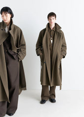 WRAP COAT IN WOOL