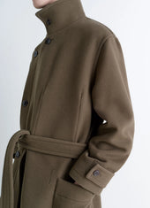 Wrap Coat In Wool