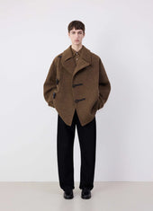 Short Duffle Coat In Wool Alpaca