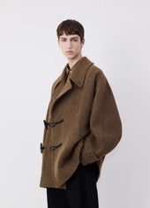 Short Duffle Coat In Wool Alpaca