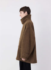 Short Duffle Coat In Wool Alpaca