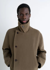 Boxy Peacoat In Wool