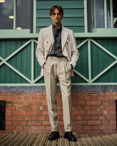 French Linen One Piece Collar Riviera Shirt In Dark