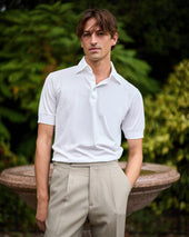 Extra-long Staple Cotton Coach Polo in Cream