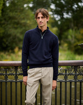 Cashmere Driver S Half Zip Sweater In