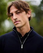 Cashmere Driver S Half Zip Sweater In
