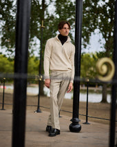 Cashmere Alpine Half Zip Sweater In