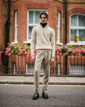 Cashmere Alpine Half Zip Sweater In