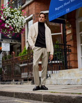 Superfine Lambswool Shawl Collar Cardigan In