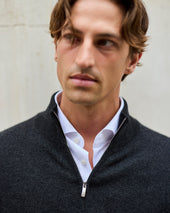 Cashmere Driver S Half Zip Sweater In