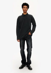 Long-sleeve unisex polo shirt (M)