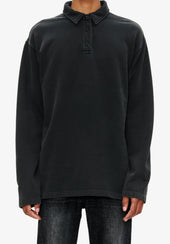 Long-sleeve unisex polo shirt (M)