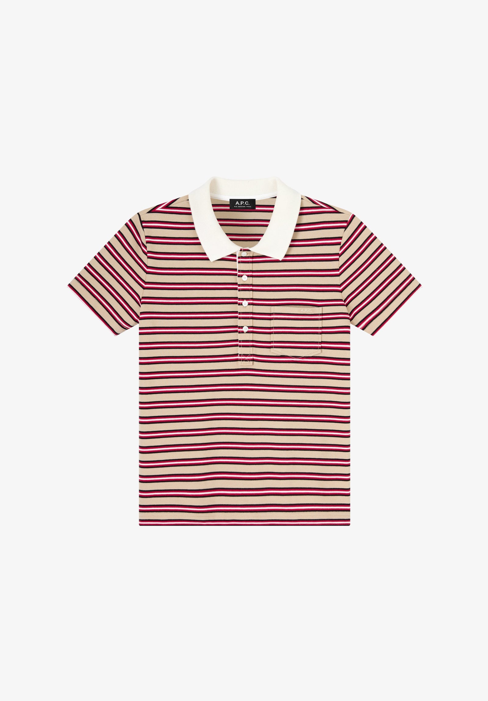 Polo Ray Beige En Coton Piqu